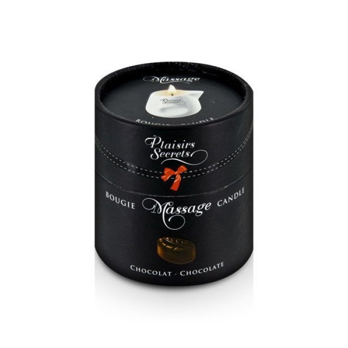 Массажная свеча Plaisirs Secrets Chocolate (80 мл) подарочная упаковка, керамический сосуд