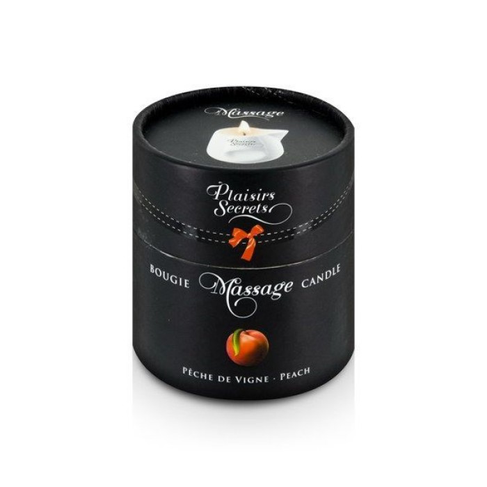 Массажная свеча Plaisirs Secrets Peach (80 мл) подарочная упаковка, керамический сосуд