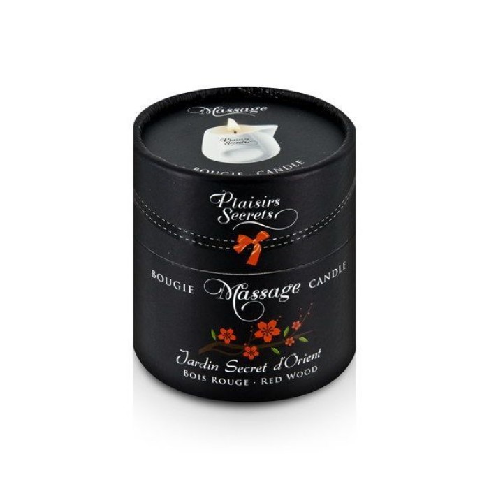 Массажная свеча Plaisirs Secrets Red Wood (80 мл) подарочная упаковка, керамический сосуд