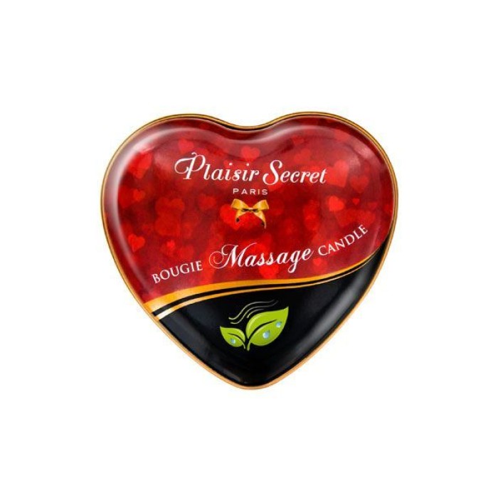 Распродажа!!! Массажная свеча сердечко Plaisirs Secrets Natural (35 мл) (срок годности 09.2025)