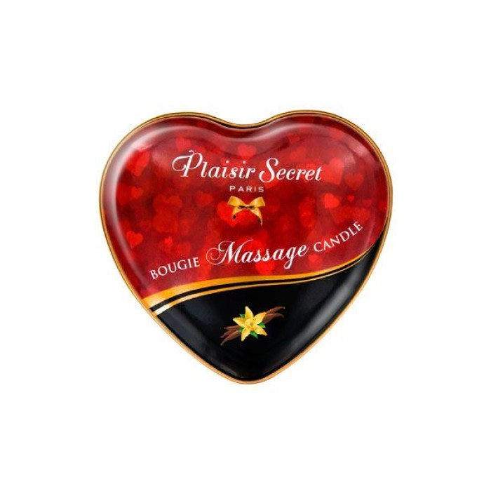 Массажная свеча-сердечко Plaisirs Secrets Vanilla (35 мл)