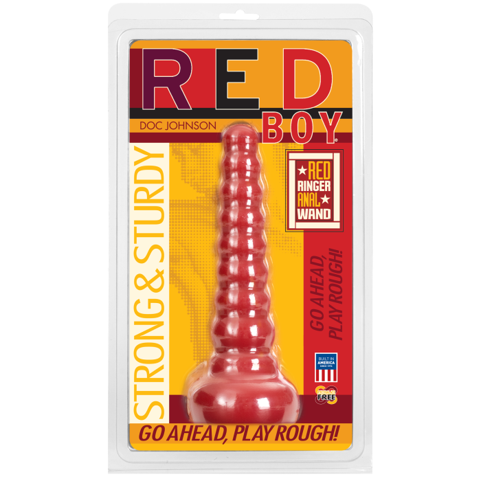 Анальна пробка-втулка Doc Johnson Red Boy - Red Ringer Anal Wand, макс. діаметр 4,5 см