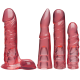 Набор для страпона Doc Johnson Vac-U-Lock Crystal Jellies Set, диаметр 3,8см, 2×4,5см, 5,1см
