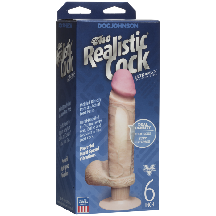 Фалоімітатор Doc Johnson The Realistic Cock 6 inch ULTRASKYN, діаметр 4,3 см, плавне регулювання