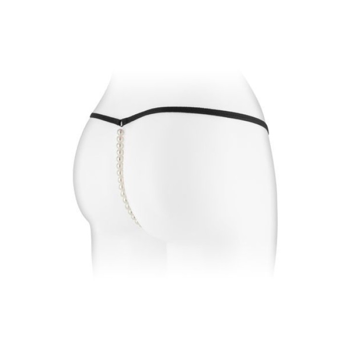 Трусики-стринги с жемчужной ниткой Fashion Secret VENUSINA Black