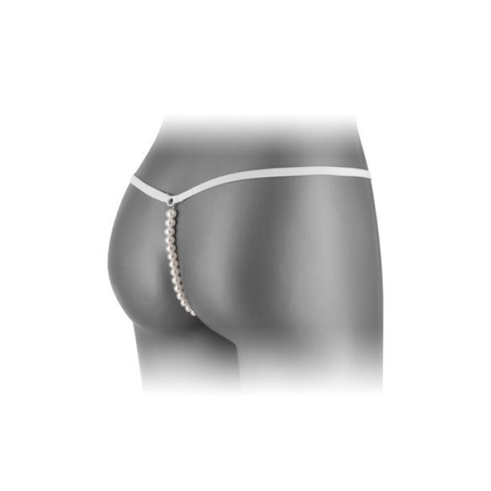Трусики-стринги с жемчужной ниткой Fashion Secret VENUSINA White