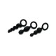 Набор анальных игрушек Satisfyer Plugs black (set of 3) - Booty Call, макс. диаметр 3 см