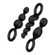 Набор анальных игрушек Satisfyer Plugs black (set of 3) - Booty Call (м'ята упаковка!!!)