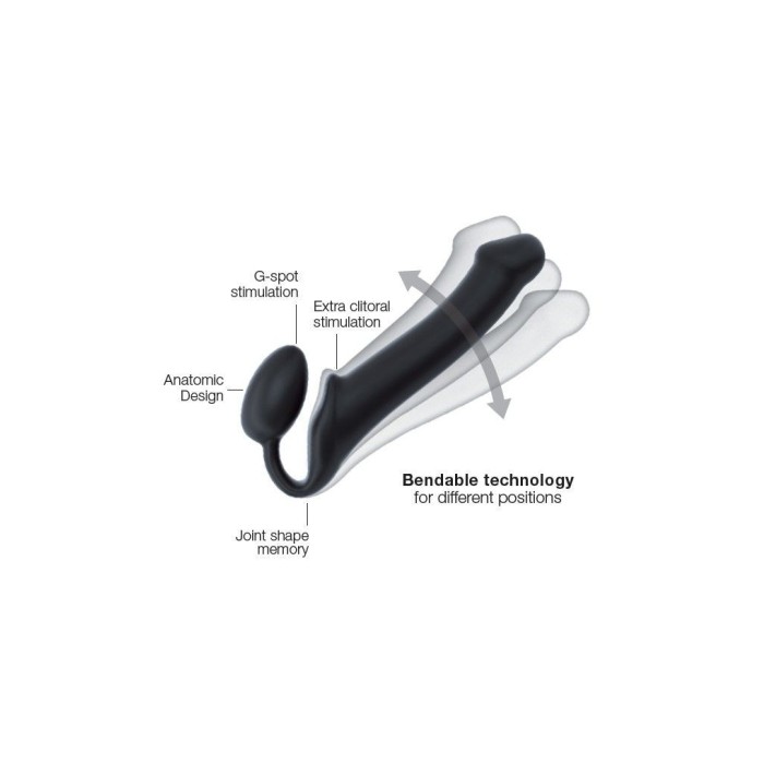 Безремінний страпон Strap-On-Me Flesh XL, повністю регульований, діаметр 4,5 см