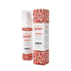Массажное масло EXSENS Strawberry 50 мл разогревающее, без сахара, без парабенов, съедобное