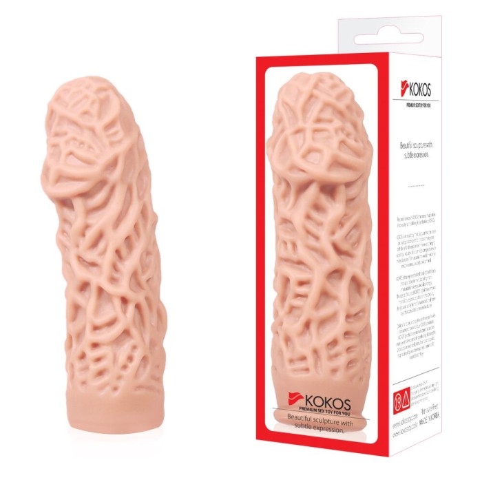 Насадка на член Kokos Extreme Sleeve ES.12 размер M, утолщающая, стимулирующий рельеф