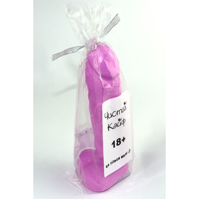 Крафтовое мыло-член с присоской Чистий Кайф Violet size M, натуральное
