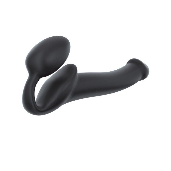 Безремінний страпон Strap-On-Me Black M, повністю регульований, діаметр 3,3 см