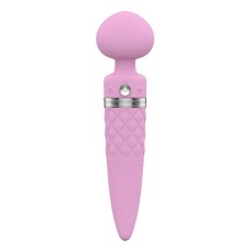 Вібромасажер 2в1 PILLOW TALK - Sultry Pink, класичний масажер і вібратор з ротацією, підігрів