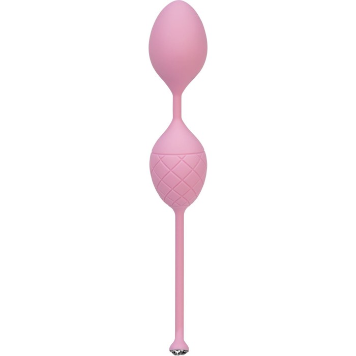 Розкішні вагінальні кульки PILLOW TALK - Frisky Pink з кристалом, діаметр 3,2 см, вага 49-75гр