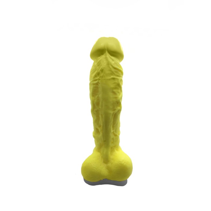 Крафтове мило-член із присоскою Чистий Кайф Yellow size XL, натуральне