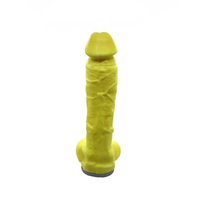 Крафтове мило-член із присоскою Чистий Кайф Yellow size XL, натуральне
