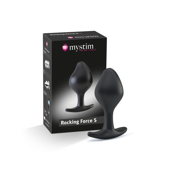Силиконовая анальная пробка Mystim Rocking Force S для электростимулятора, диаметр 3,7 см