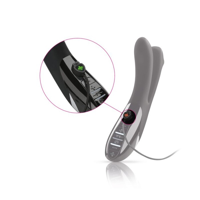 Вибратор двойной с электростимуляцией Mystim Tingling Aparte eStim Black, миостимулятор