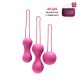 Набір вагінальних кульок Je Joue - Ami Fuchsia, діаметр 3,8-3,3-2,7см, вага 54-71-100гр + подарунок косметичка