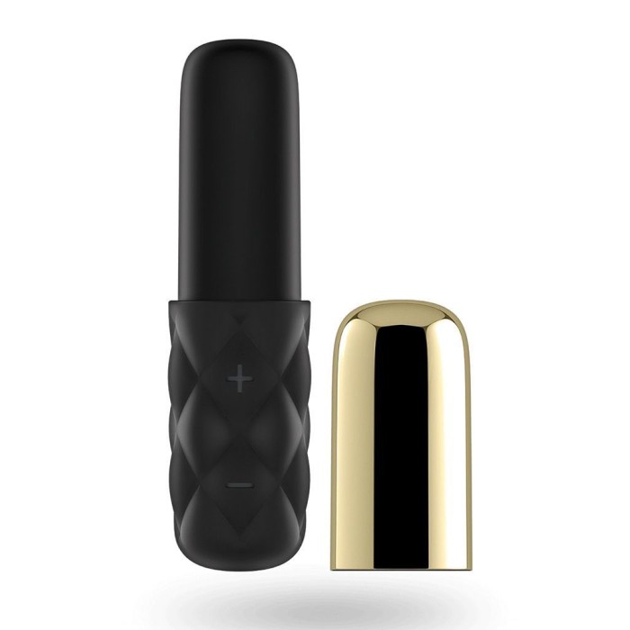 Мощный мини-вибратор Satisfyer Sparkling Darling Gold со съемным колпачком, 16 режимов работы