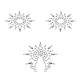 Пэстис из кристаллов Petits Joujoux Gloria set of 3 - Silver, украшение на грудь и вульву