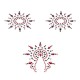 Пэстис из кристаллов Petits Joujoux Gloria set of 3 - Black/Red, украшение на грудь и вульву