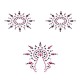 Пэстис из кристаллов Petits Joujoux Gloria set of 3 - Black/Pink, украшение на грудь и вульву