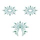 Пэстис из кристаллов Petits Joujoux Gloria set of 3 - Green/Blue, украшение на грудь и вульву