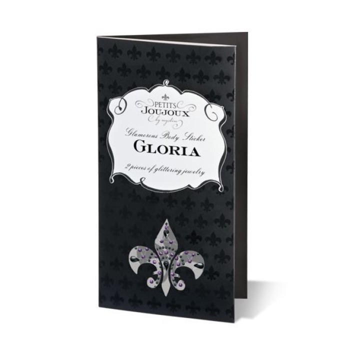 Пэстис из кристаллов Petits Joujoux Gloria set of 2 - Black, украшение на грудь