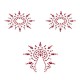 Пэстис из кристаллов Petits Joujoux Gloria set of 3 - Red, украшение на грудь и вульву