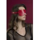 Маска на глаза Feral Feelings - Blindfold Mask, натуральная кожа, красная