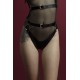 Гартеры Feral Feelings - Belt Briefs, трусики, натуральная кожа, цвет черный