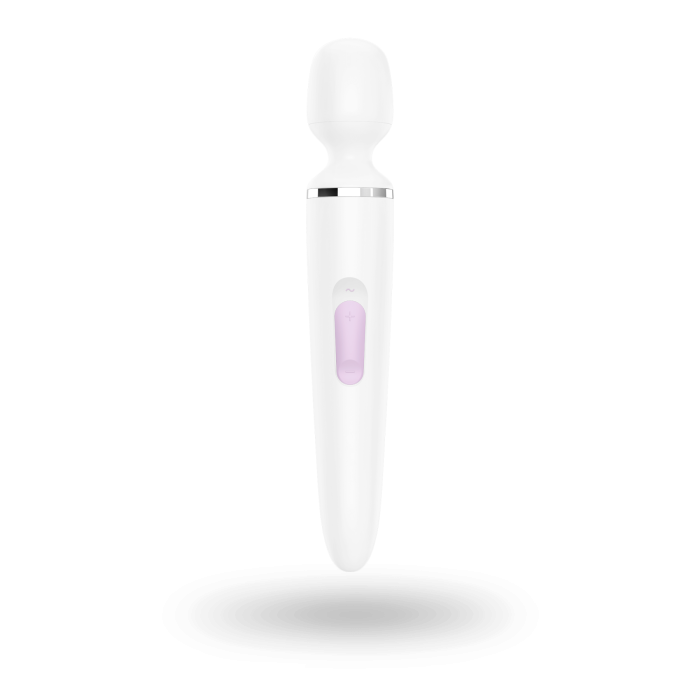 Вібромасажер Satisfyer Wand-er Woman (White/Chrome), водонепроникний, потужний, розмір XXL