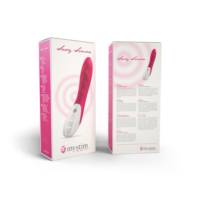 Мощный вибратор Mystim Sassy Simon Pink с двумя моторами и стимулирующим рельефом