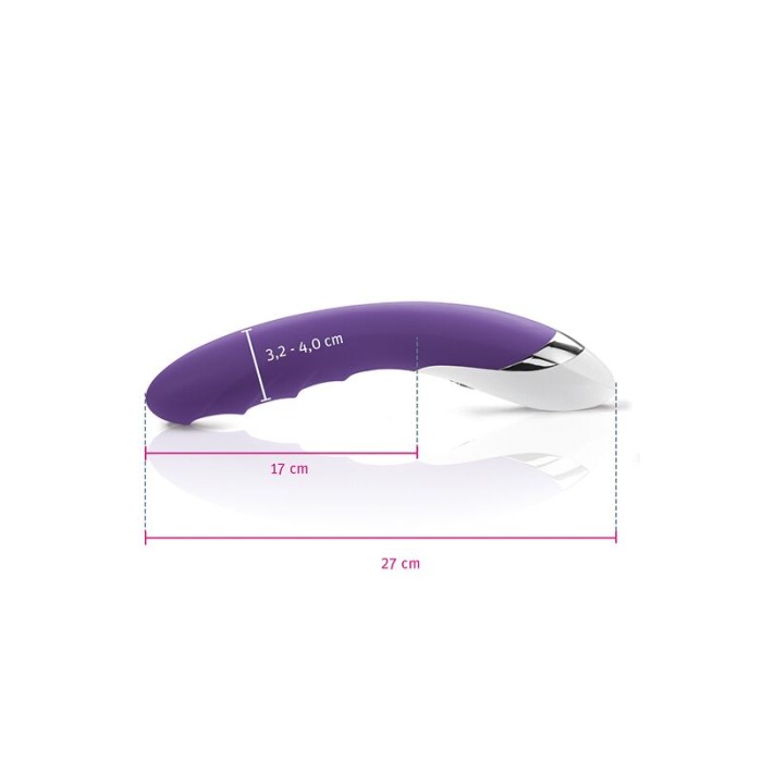 Мощный вибратор Mystim Sassy Simon Purple с двумя моторами и стимулирующим рельефом