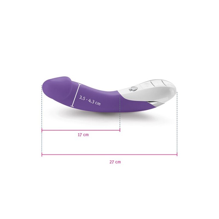 Мощный вибратор Mystim Terrific Truman Purple с двумя моторами и выраженной головкой