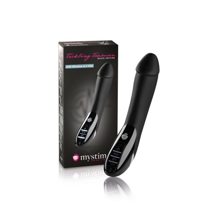 Вибратор с электростимуляцией Mystim Tickling Truman eStim Black, миостимулятор