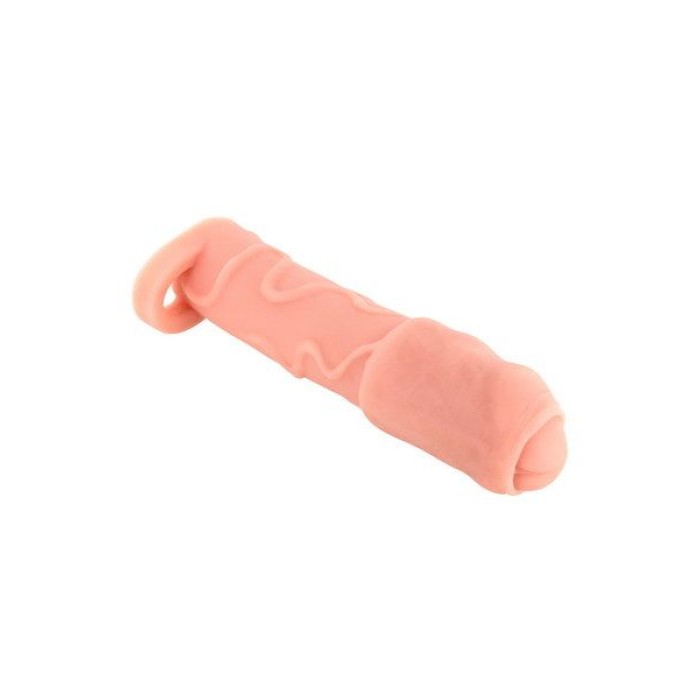 Насадка на член Real Body - Real Extender DICKY с закрытой головкой и кольцом для мошонки