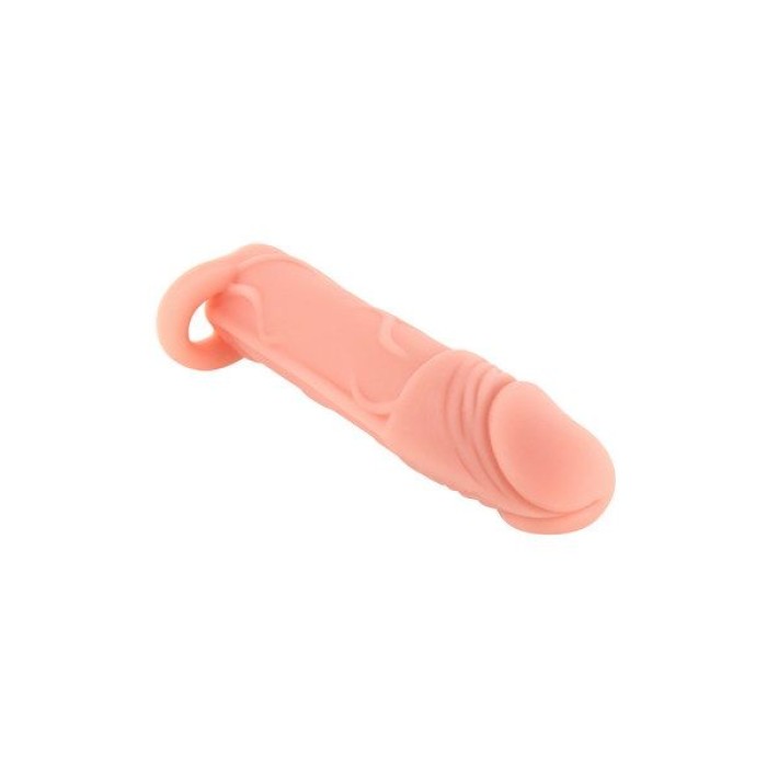 Насадка на член Real Body - Real Extender HUGY с открытой головкой и кольцом для мошонки