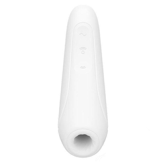 Вакуумный клиторальный стимулятор Satisfyer Curvy 1+ White с управлением через интернет