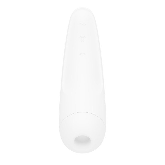 Вакуумный клиторальный стимулятор Satisfyer Curvy 2+ White с управлением через интернет