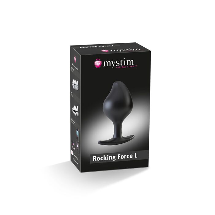 Силиконовая анальная пробка Mystim Rocking Force L для электростимулятора, диаметр 4,7 см