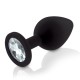 Набір силіконових анальних пробок із кристалом Rianne S: Booty Plug Set Black, діаметр 3,2см, 3,5см, 4,2см