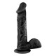 Фаллоимитатор на присоске Real Body - Real Bruce Black, TPE, диаметр 4,2см
