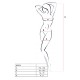 Ажурный бодистокинг с имитацией чулок Passion BS074 white