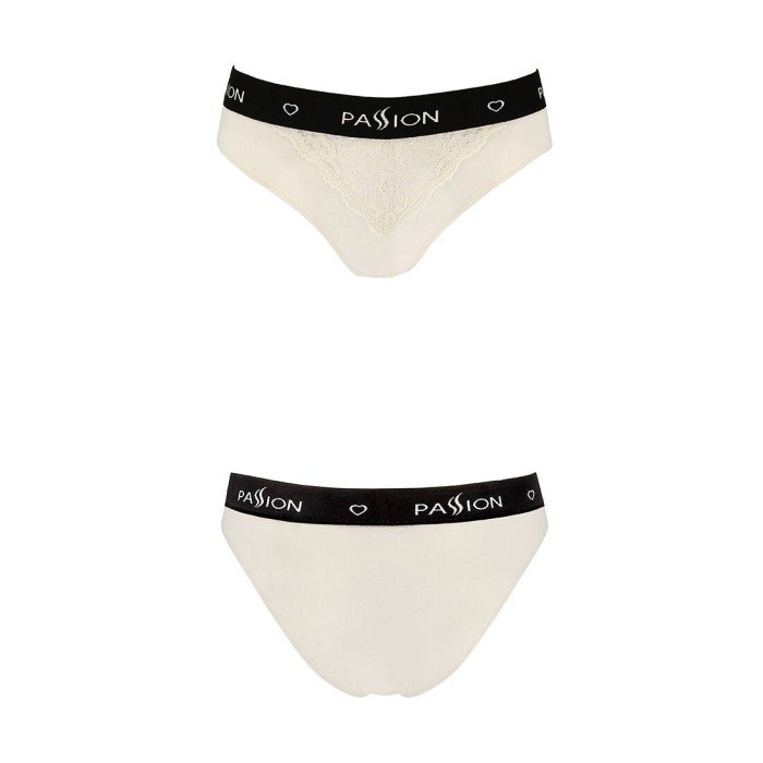 Трусики с широкой резинкой и кружевом Passion PS001 PANTIES M, ecru