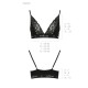 Эластичный топ с кружевом Passion PS001 TOP XL, black