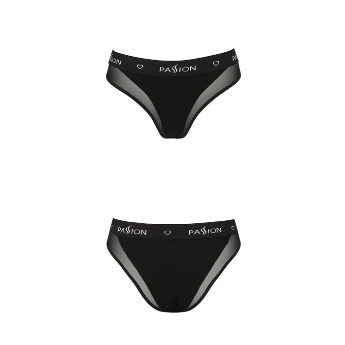 Трусики с прозрачной вставкой Passion PS002 PANTIES XL, black