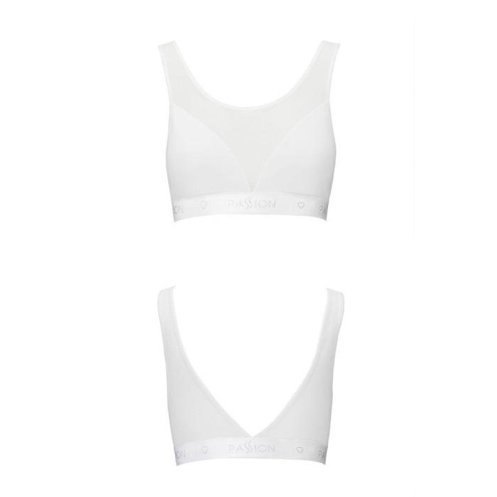 Топ с прозрачной вставкой Passion PS002 TOP L, white